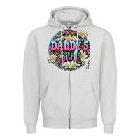 Dove Grey daddy's girl Zipper Hoodie - AdoDesignShop