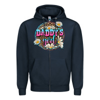 Navy daddy's girl Zipper Hoodie - AdoDesignShop