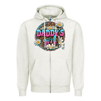 Oatmeal Heather daddy's girl Zipper Hoodie - AdoDesignShop