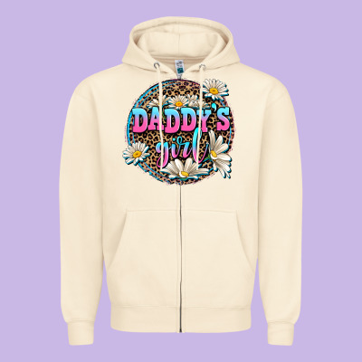 Daddy's Girl Zipper Hoodie Designed By Adodesignshop