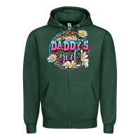 Sports Green daddy's girl Zipper Hoodie - AdoDesignShop