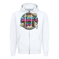 White daddy's girl Zipper Hoodie - AdoDesignShop