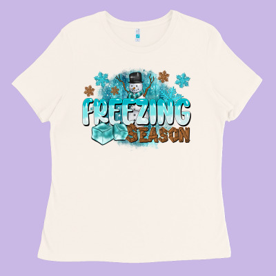 Freezing Season Ladies Tee Designed By Cowgirlartshop