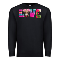 Black love with braunvieh cow Premium Sweatshirt - AdoDesignShop