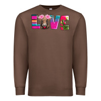 Chestnut love with braunvieh cow Premium Sweatshirt - AdoDesignShop