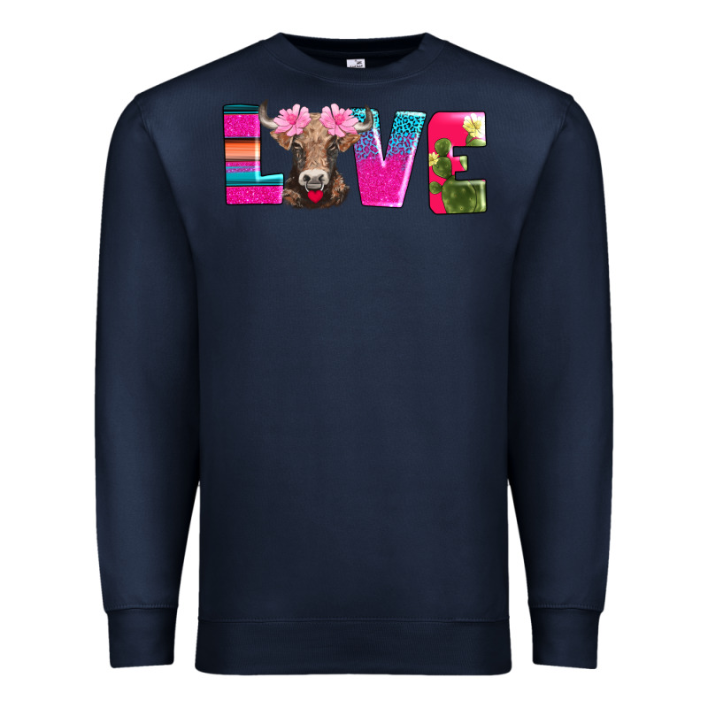 Love With Braunvieh Cow Premium Sweatshirt by AdoDesignShop | Teevron