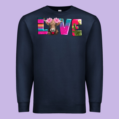 Love With Braunvieh Cow Premium Sweatshirt Designed By Adodesignshop