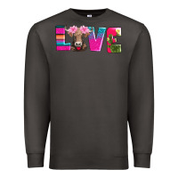 Smoke love with braunvieh cow Premium Sweatshirt - AdoDesignShop