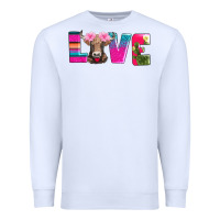 White love with braunvieh cow Premium Sweatshirt - AdoDesignShop