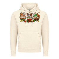 Vintage Artic christmas cupcake with gingerbreads bbs Vintage Hoodie - BundleAndBundleShop