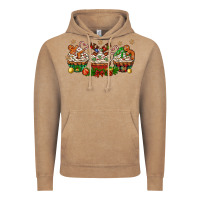 Vintage Coffee christmas cupcake with gingerbreads bbs Vintage Hoodie - BundleAndBundleShop