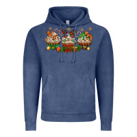 Vintage Denim christmas cupcake with gingerbreads bbs Vintage Hoodie - BundleAndBundleShop