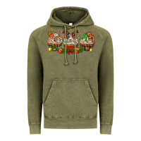Vintage Olive christmas cupcake with gingerbreads bbs Vintage Hoodie - BundleAndBundleShop