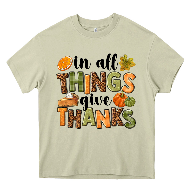 In All Things Give Thanks Heavy Core Tee by NancyCooperArtShop | Teevron
