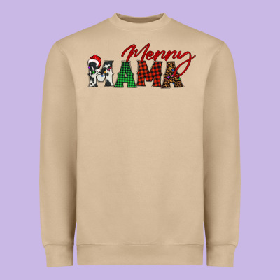 Merry Mama Heavyweight Sweatshirt Designed By Barkaloodesign