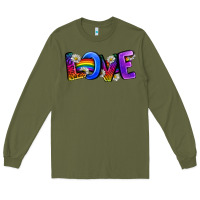 Army Green Western Love LGBTQ+ Long Sleeve Tee - BundleAndBundleShop