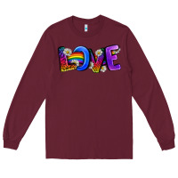 Burgundy Western Love LGBTQ+ Long Sleeve Tee - BundleAndBundleShop