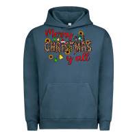 Pigment Midnight Navy merry christmas y'all Urban Hoodie - JahusDesignShop
