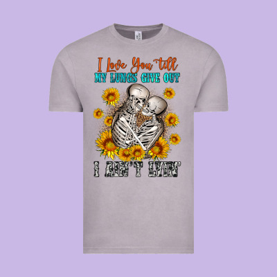 I Love You Till My Lungs Give Out Vintage Tee Designed By Oliviacreatesart
