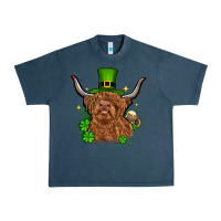 Midnight Navy St. Patrick's Day cow Urban Heavy Tee - OliviaCreatesArt