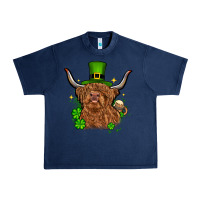 Navy St. Patrick's Day cow Urban Heavy Tee - OliviaCreatesArt
