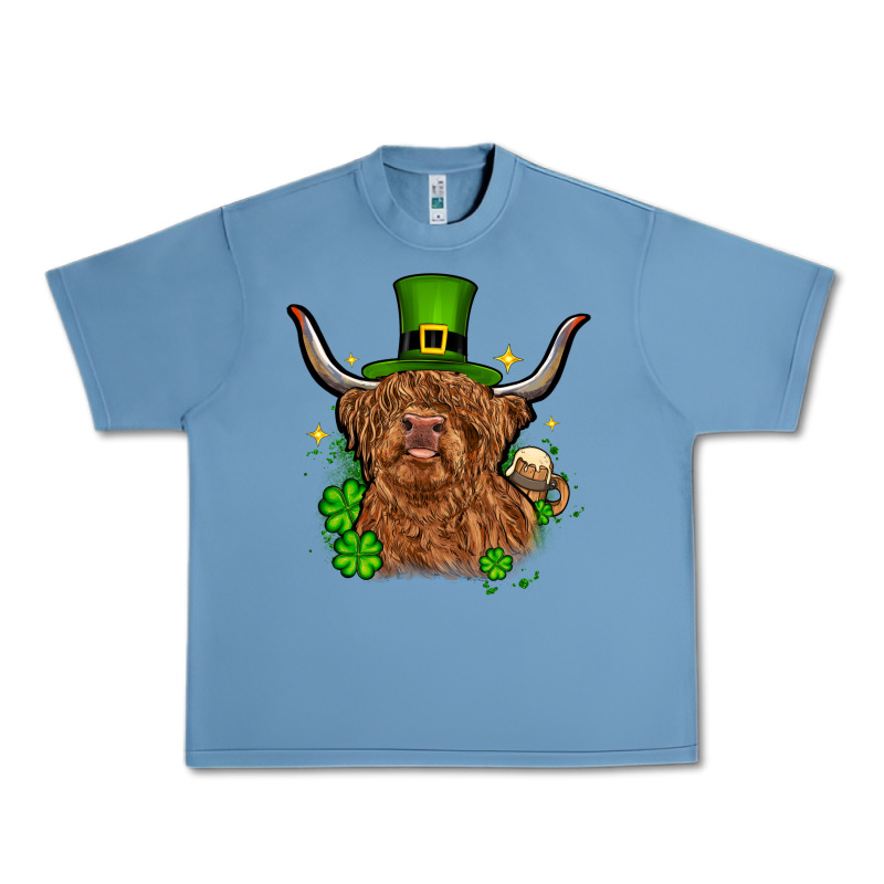 St. Patrick's Day Cow Urban Heavy Tee by OliviaCreatesArt | Teevron