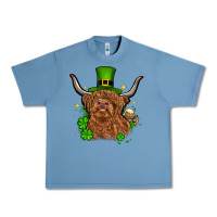Pebble Blue St. Patrick's Day cow Urban Heavy Tee - OliviaCreatesArt
