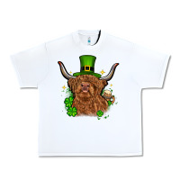 White St. Patrick's Day cow Urban Heavy Tee - OliviaCreatesArt