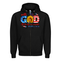 Black with god all things are possible usa Zipper Hoodie - AdoDesignShop