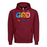 Burgundy with god all things are possible usa Zipper Hoodie - AdoDesignShop