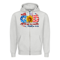 Dove Grey with god all things are possible usa Zipper Hoodie - AdoDesignShop
