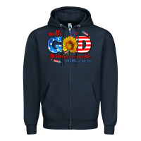 Navy with god all things are possible usa Zipper Hoodie - AdoDesignShop