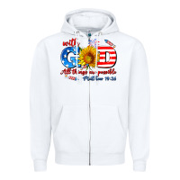 White with god all things are possible usa Zipper Hoodie - AdoDesignShop
