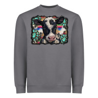Storm western background turquoises gemstones black and white baby cow Heavyweight Sweatshirt - BarkalooDesign