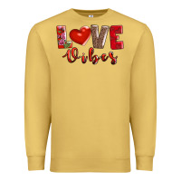 Antique Gold love vibes Premium Sweatshirt - AdoDesignShop
