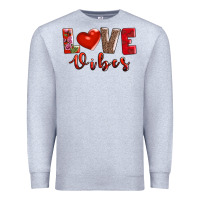 Heather Grey love vibes Premium Sweatshirt - AdoDesignShop