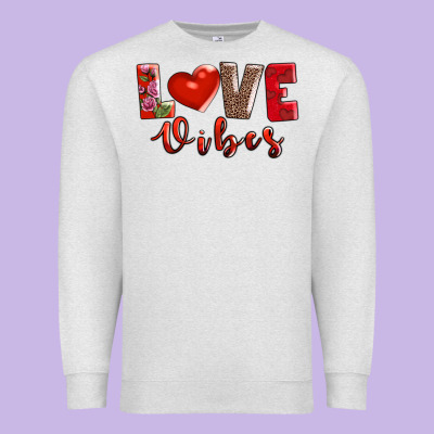 Love Vibes Premium Sweatshirt Designed By Adodesignshop
