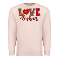 Pale Pink love vibes Premium Sweatshirt - AdoDesignShop
