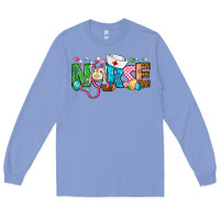 Colony Blue Easter Nurse Long Sleeve Tee - BundleAndBundleShop