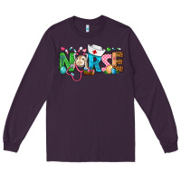 Plum Easter Nurse Long Sleeve Tee - BundleAndBundleShop
