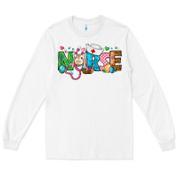 White Easter Nurse Long Sleeve Tee - BundleAndBundleShop