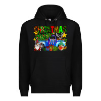 Black christmas truck Premium Hoodie - SublimationCraftShop