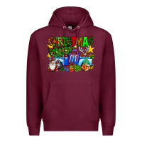 Burgundy christmas truck Premium Hoodie - SublimationCraftShop