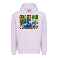 Lilac christmas truck Premium Hoodie - SublimationCraftShop