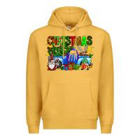 Mustard christmas truck Premium Hoodie - SublimationCraftShop