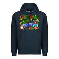 Navy christmas truck Premium Hoodie - SublimationCraftShop