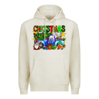 Oatmeal Heather christmas truck Premium Hoodie - SublimationCraftShop