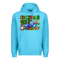 Ocean Blue christmas truck Premium Hoodie - SublimationCraftShop