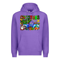 Purple christmas truck Premium Hoodie - SublimationCraftShop