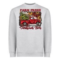 Heather Grey farm fresh christmas trees Heavyweight Sweatshirt - BarkalooDesign